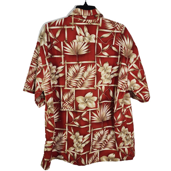 Pierre Cardin Shirt Mens Hawaiian Tropical Button Up Cotton Short Sleeve Size XL - Picture 2 of 11
